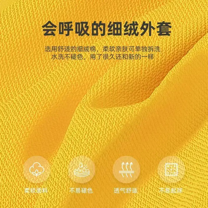 Bean Bag Sofa, Beige Soft Fabric Lightweight Portable Comfortable Lazy Lounge Chair With Carry Handle For Living Room Bedroom