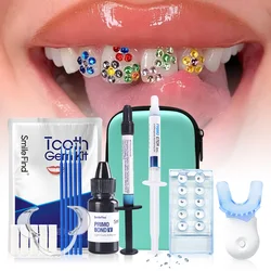 Kit de diamantes de imitación Dental con pegamento, Gel de cura autoadhesivo, pasta adhesiva, gemas para dientes, joyería de cristal, piedra de diamante para negocios dental