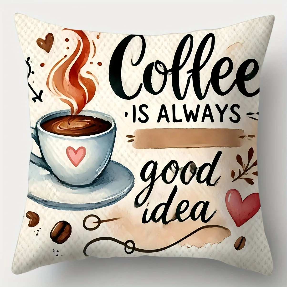 Sofa Pillowcase, Coffee and Leisure Pillowcase, Single-sided Printing, Home Decoration,Pillowcase Does Not Include Pillow Core
