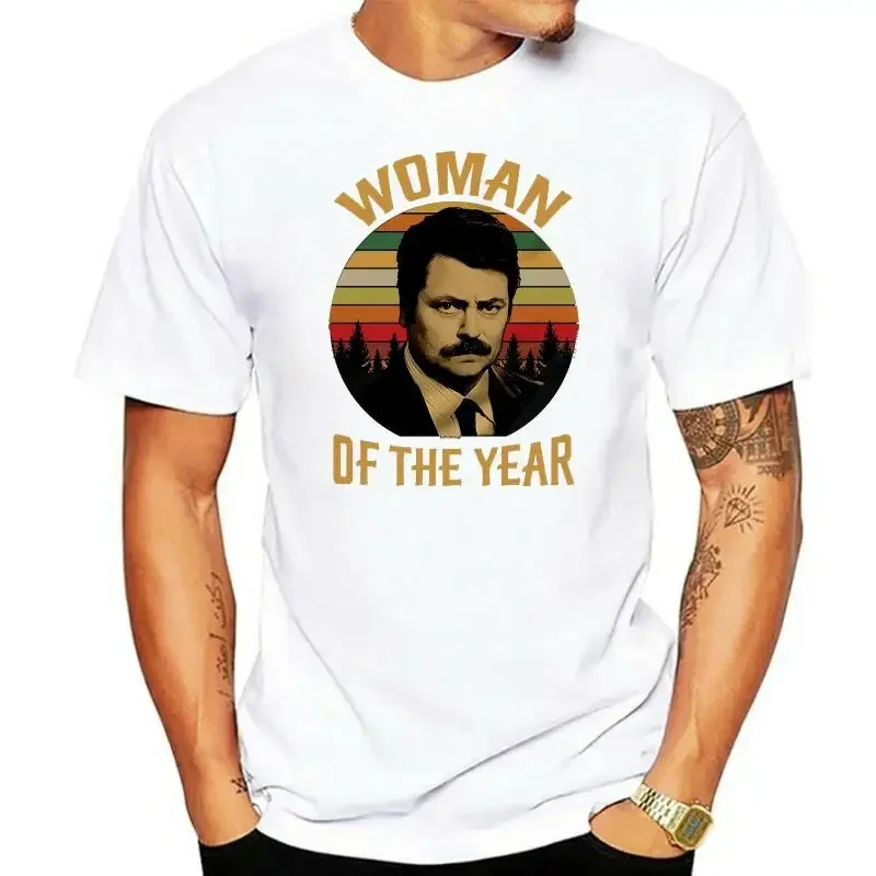 RON SWANSON-Camiseta Retro Vintage para hombre, mujer del año, Parques y Recreación