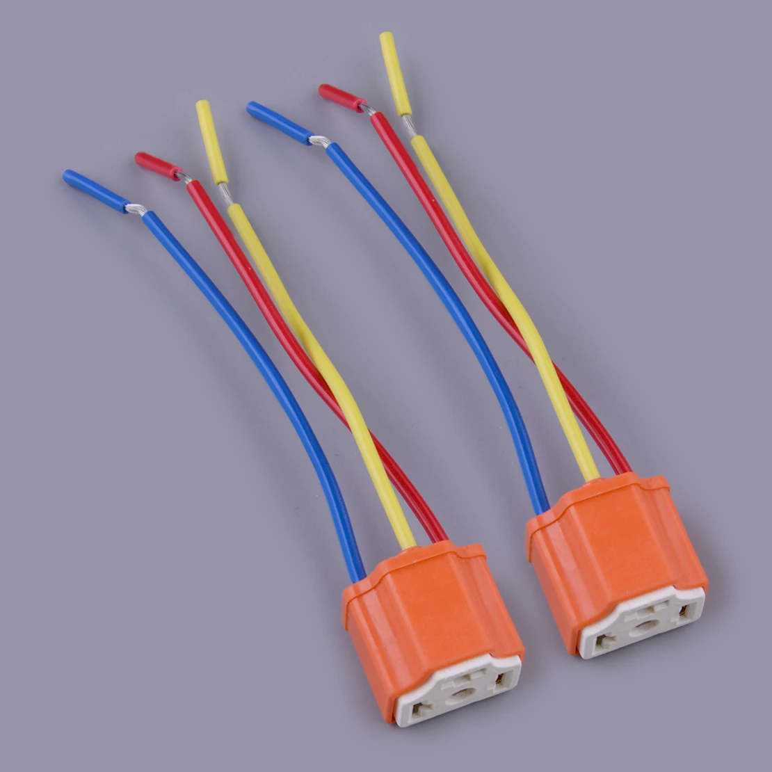 

2Pcs H4 9003 HB2 Universal Car Truck Boat Marine Ceramic Headlight Female Pigtail Connectors Plugs Adapters Sockets High Quality