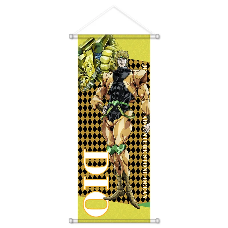 VIKAMA Bizarre Adventure Anime Wall Hanging Tapestry Stand User Hero Art Cloth Poster for Teen Bedroom Dorm Otaku Gift