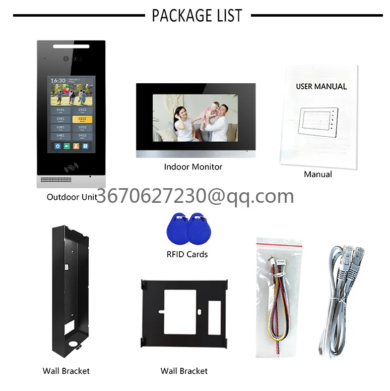 2024 Factory Price IP65 Waterproof 8-inch Video Door Telephone, Multi Room Two-way Video Intercom System, Optional Package