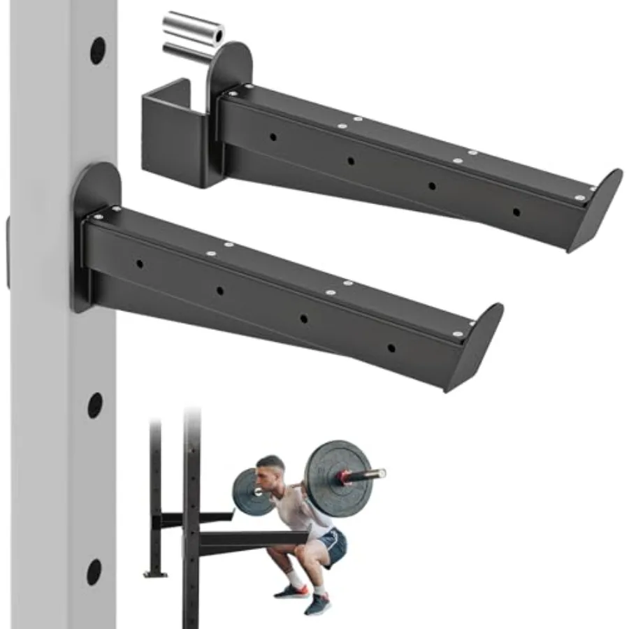 

Nordic Hamstring Curl Attachment, Dip Bar, Belt Squat Safety Spotter Arms for 2x2 3x3 Power Racks, Home Gym Strength Training A