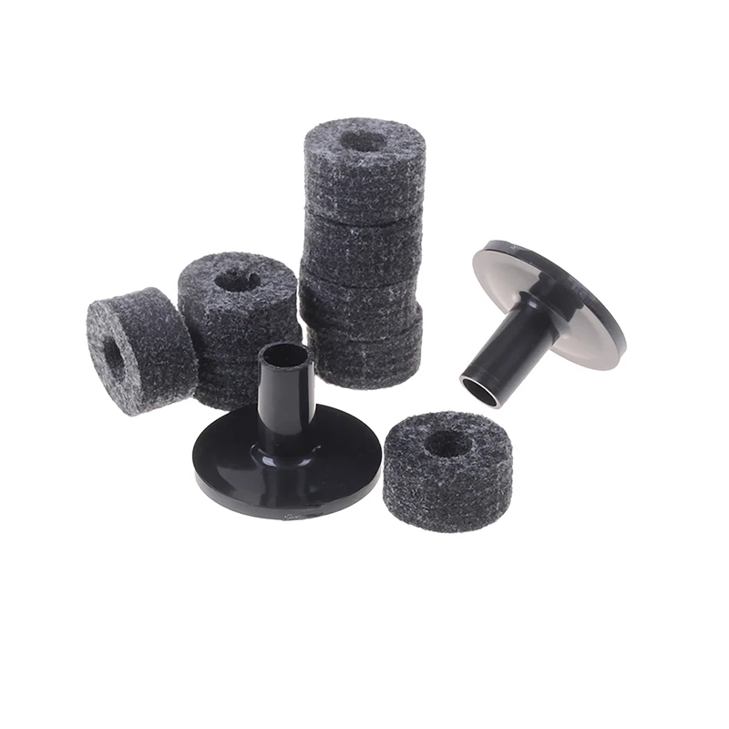 8PCS 25mm felt washer + 2PCS cymbal sleeves replacement for shelf drum kit