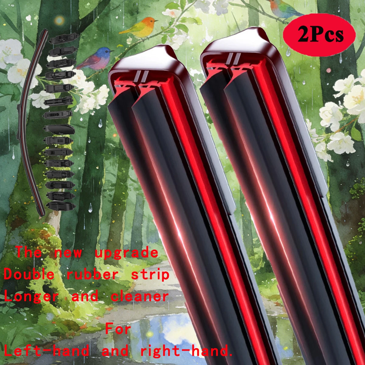 

For Mercedes Benz SLK SLC Class R172 2011~2016 Auto Windscreen Windshield Window Front Wiper Blades Rubber Cleaning U J Hook Arm