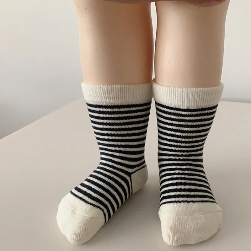 

Fashion Stripe Baby Socks Boy Girl Spring Autumn Mid Tube Sock 0-3Year Kids Sport Cotton Sock Soft Comfortable Children Footwear