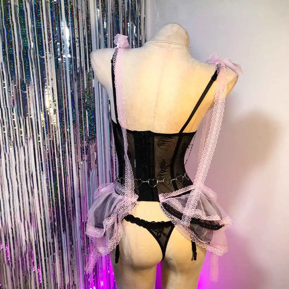 فستان قوطي يدوي الصنع بتصميم سايبر هارت، ملابس نادي للمراهقات بأسلوب كاواي صديق للبيئة، ملابس الجرينج التسعينية، إيمو غوث هاراجوكو واي 2 كيه، قمصان دانتيل بانك روك