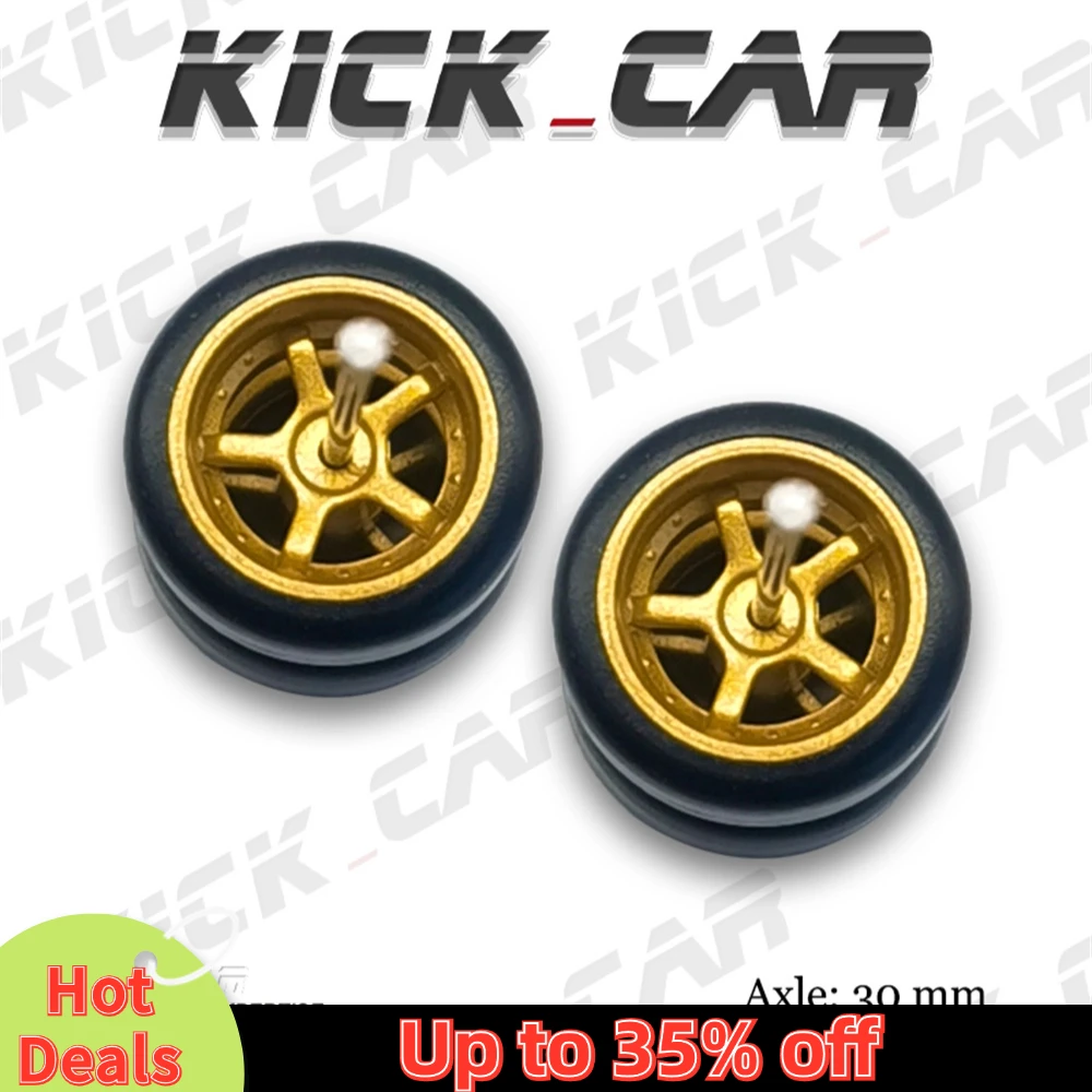 1/64 Wheels with Rubber Tires Advan GT Refitting Parts for Diecast Model Car Hot Wheels Mainline Matchbox Tomica D:11mm 1 Set