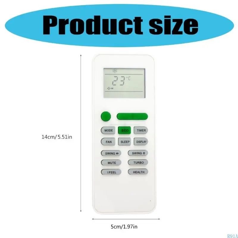 R91A Controle remoto ar condicionado R91A Uso condicionamento para KFRD-26G/BH13BPA GYKQ-52