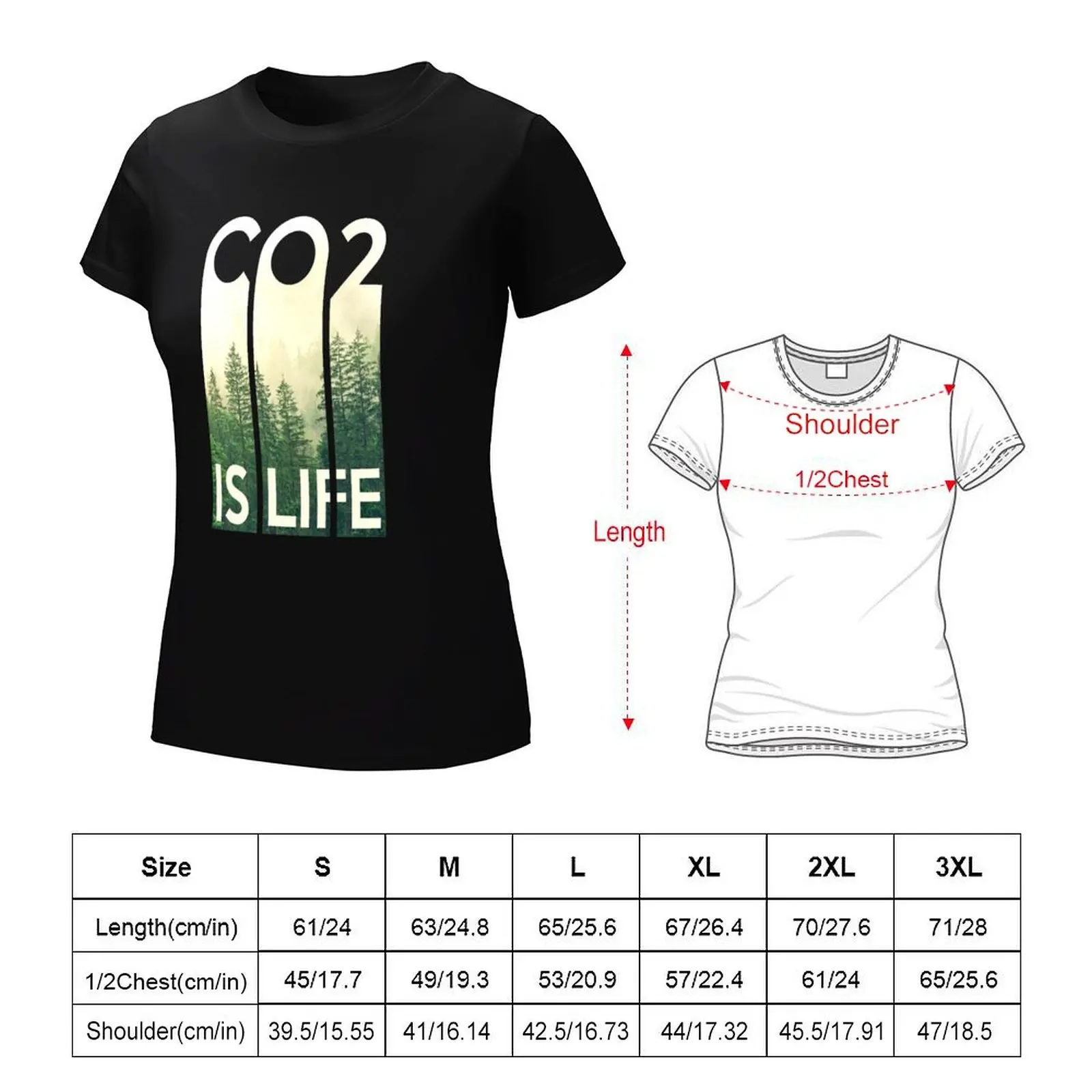 Co2 is life T-Shirt shirts graphic tees Blouse Female clothing tees t shirt dress Women