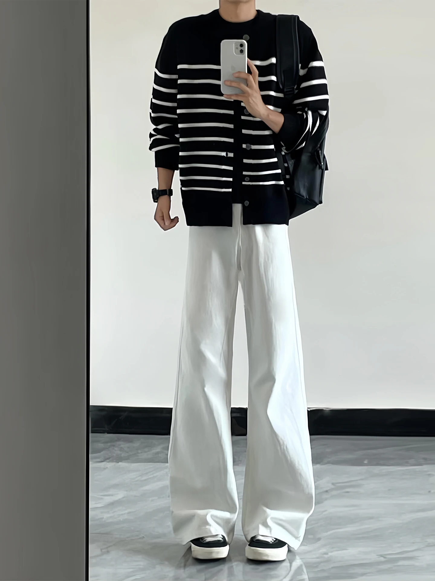 

Белые мужские джинсы прямого кроя с высокой талией, зауженные брюки-буткэт, длинные, узкие, повседневные, для летнего и осеннего сезонов