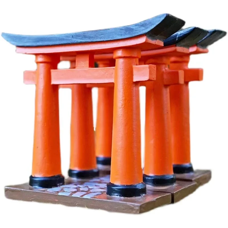 Japanese Multi-sizes Torii Gate Aquarium Decor Miniature Ornament Garden Shrine Shinto Landscape Micro Decoration Simulation