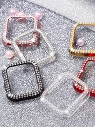Diamond Cover For Apple watch Case Series 10 9 8 7 6 5 SE Ultra 49mm 42mm 46mm 44mm 45mm 40 41mm Protector PC Bumper protective