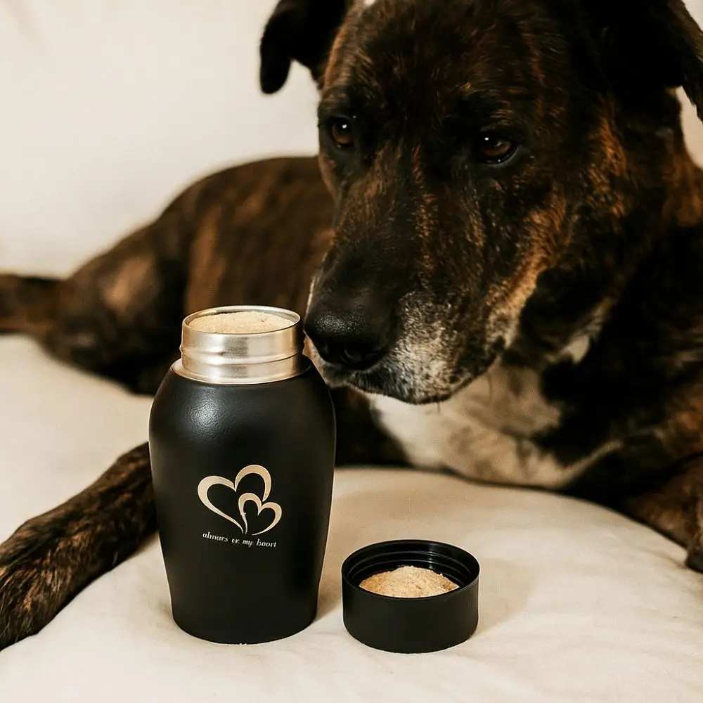 

Stainless Steel Pet Memorials Urn Sealed Heart Pattern Cat Cremation Urns Waterproof with Lid Dog Funeral Urn Funeral Supplies