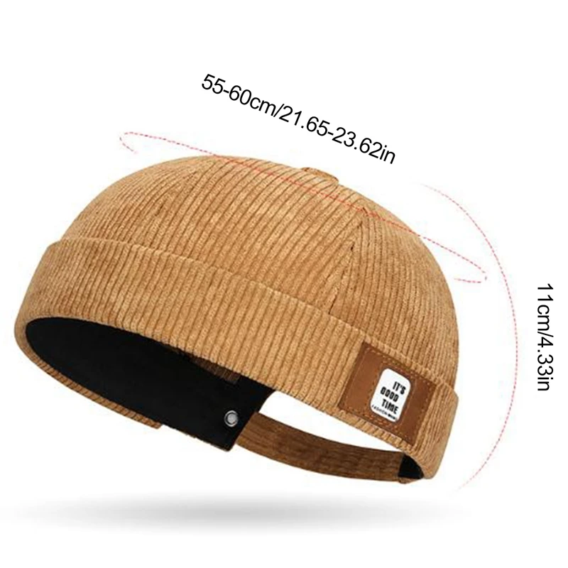 Brimless Skullies قبعة خمر القطن الرجال قابل للتعديل المالك دوكر قبعة متعددة الأغراض قبعات صغيرة الشارع الشهير قبة قبعة الهيب هوب القبعات