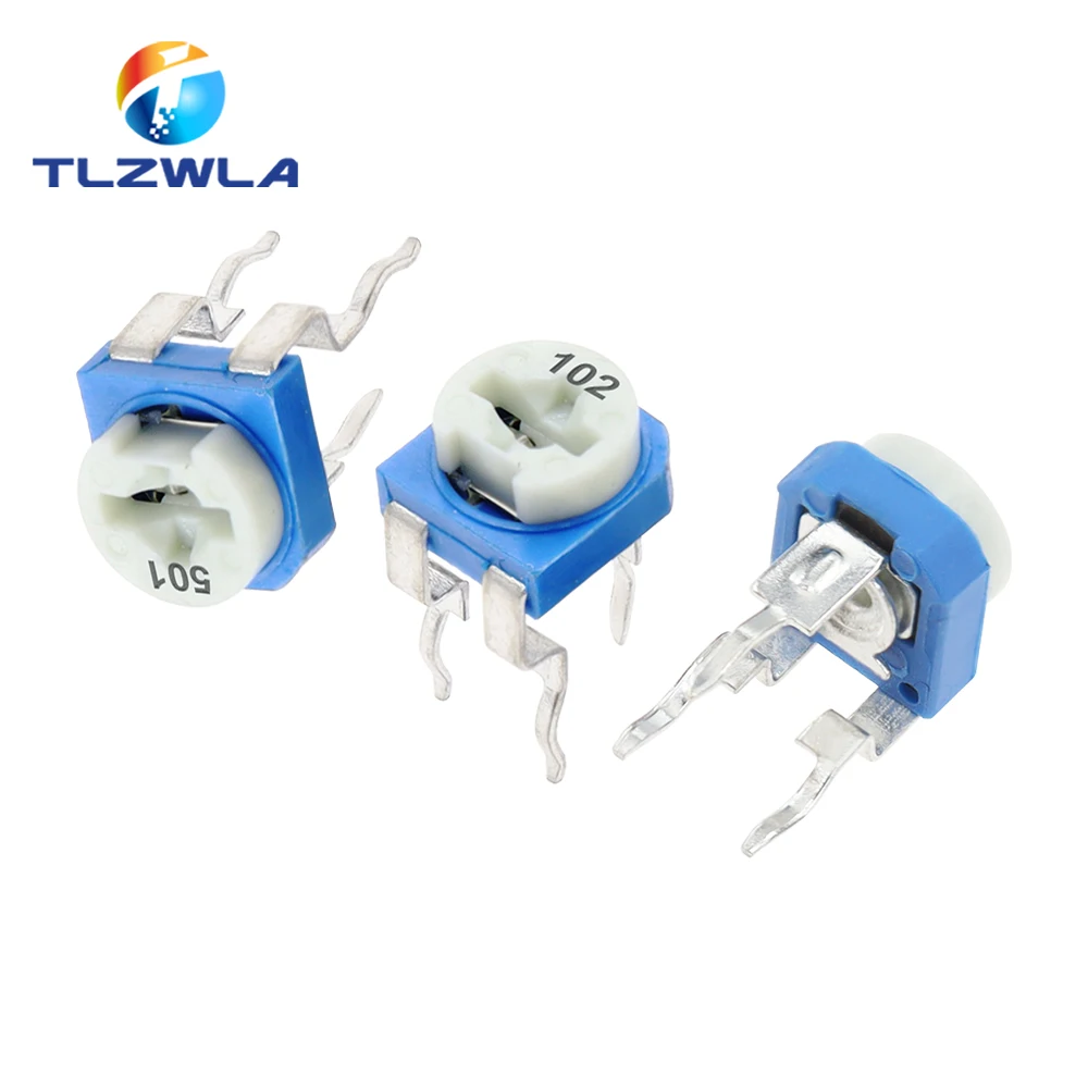 20PCS RM065 RM-063 Series 100 200 500 1K 2K 5K 10K 20K 50K 100K 200K 500K 1M Ohm Trimpot Trimmer Potentiometer Variable Resistor