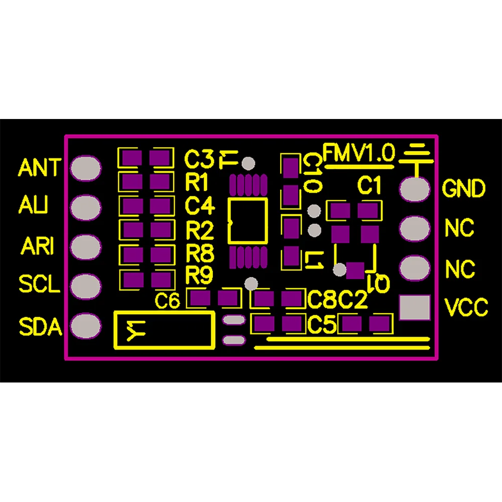 QN8027 FM transmitter module 76-108MHz audio FM Stereo wireless transmission support RDS stereo Wireless speaker microphone