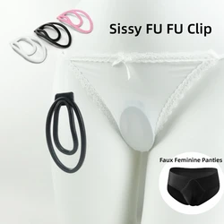 Upgrade 1.0,2.0 Fu Fu Clip Sissy Panty Chastity Device Male Mimic Female Pussy Training Clip Cock Cages Sexy Toys For Men Adults