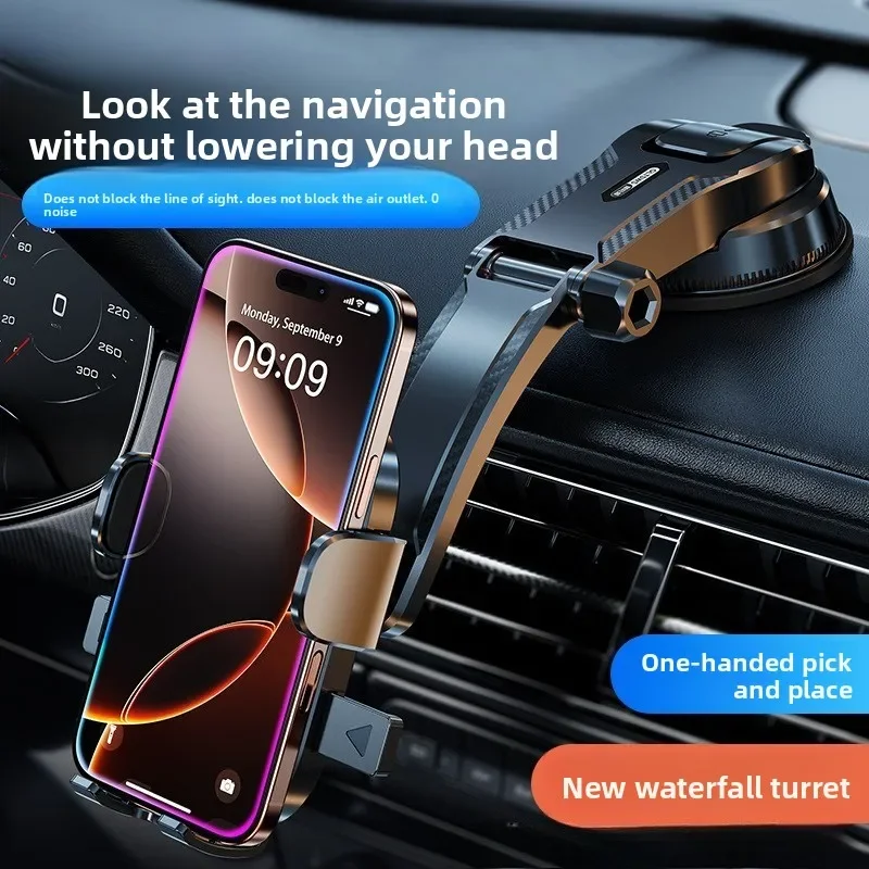 Dashboard Suction Cup Phone Mount, 360° Rotating Car Holder, Universal Stand for iPhone Samsung Android All Smartphones