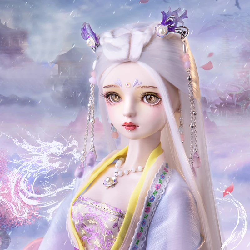 

Handmad Bjd 1/3 Dolls Full Set 60cm Traditional Chinese HanFu Loong Princess Dolls Large Ball Jointed Dragon Girl Doll Toys