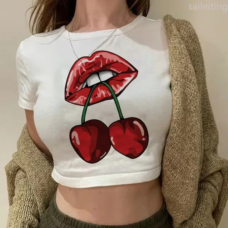 أعلى كورتو دي سيريزا y فستان دي لوس 90 camisetas غير رسمية camiseta gotica camiseta recortada de los anos 90 camisetas de