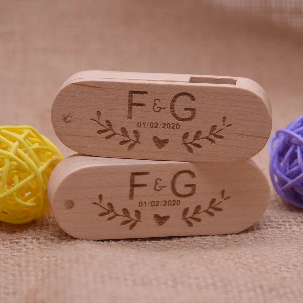 (over 10pcs free logo) Wooden USB Flash Drive natural wood pendrive 4GB 16GB 32GB 64GB Pen Drive Memory Stick photography gift