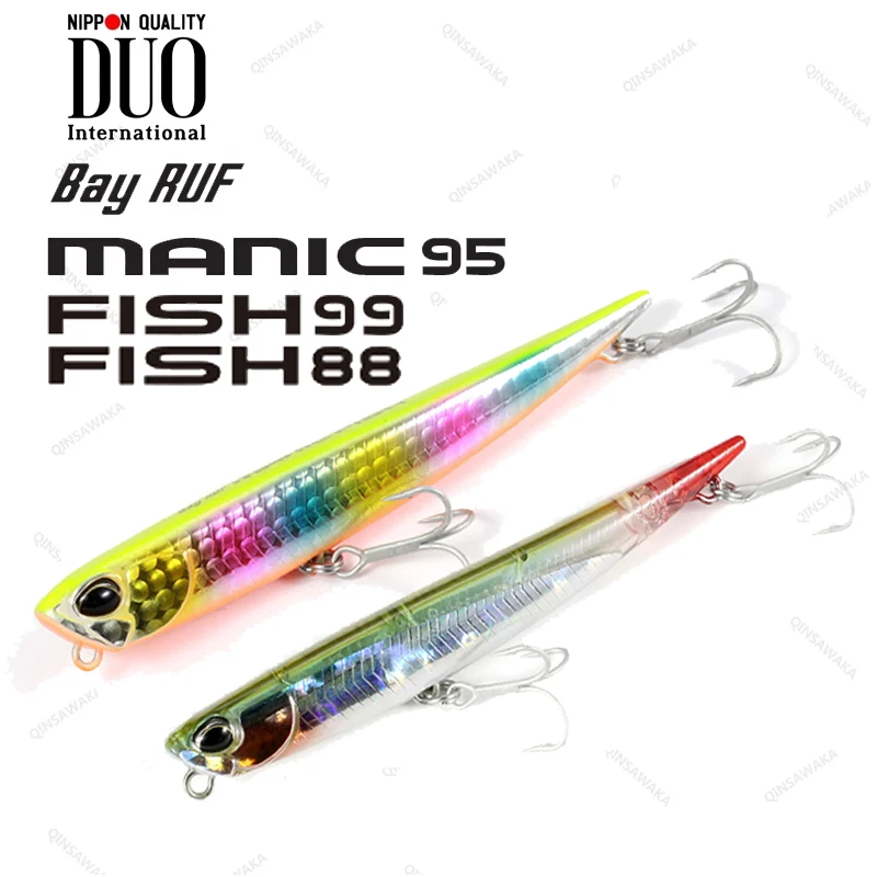 Japan DUO BAY RUF MANIC 95 Fish 99 /88 16.2g 11g Sinking Pencil Sea BASS Trout Lure Cast Fishing Saltwater