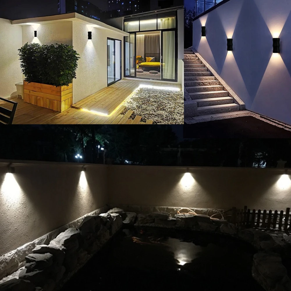 Luz LED de pared para exteriores, luminaria impermeable IP65 de 3W para jardín, porche, Villa, puerta, patio, balcón, candelabro