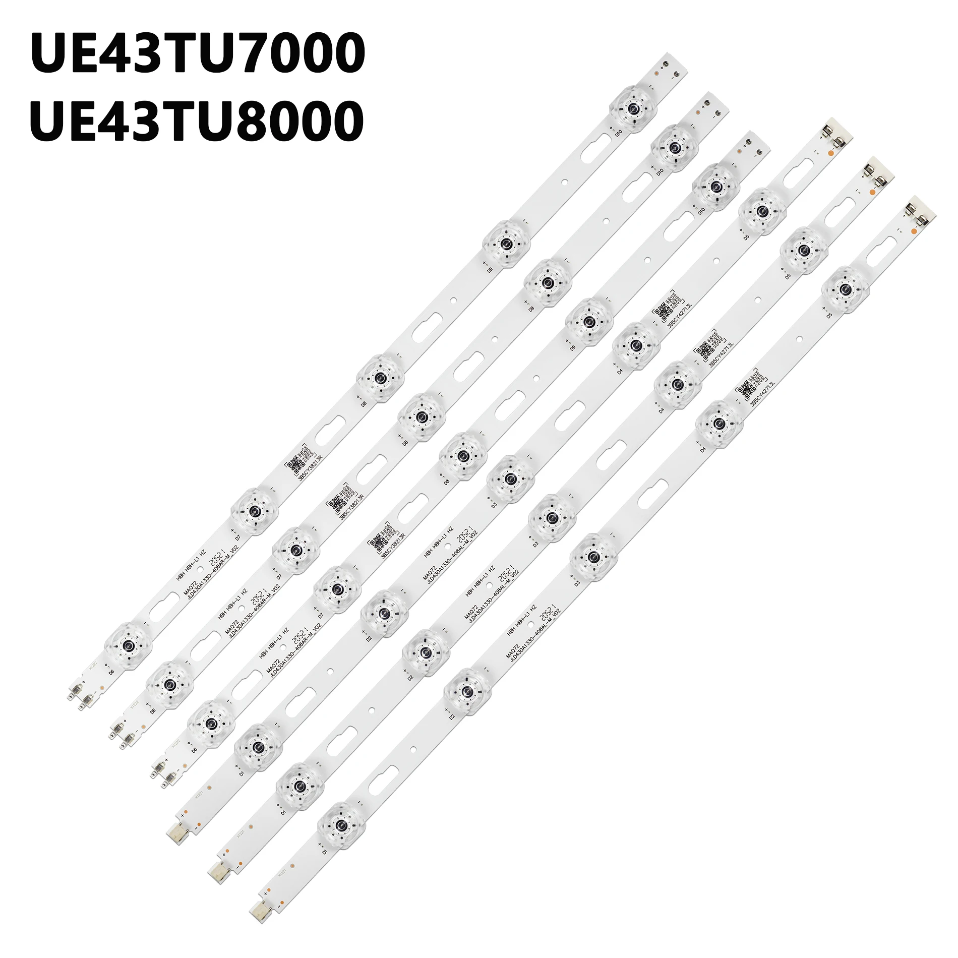 Neue 6 teile/satz Led-hintergrundbeleuchtung UE43TU7005 UE43TU7125 CY-BT043HGHV5H CY-BT043HGCV2H CY-BT043HGNV1H CY-GT043HGHV2H CY-GT043HGAY2V