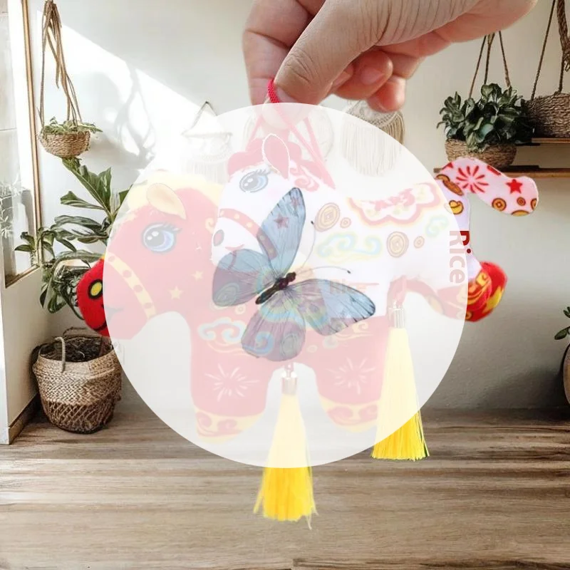 

Cute Lifelike Animal Year Horse Mascot Stuffed Doll Pendant Backpack Hanging Ornament