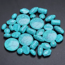 5-30pcs 11-25mm Imitated Turquoises Loose Seed Flat Round Green Color For Jewelry Making Charms Geometric Spacer Beads