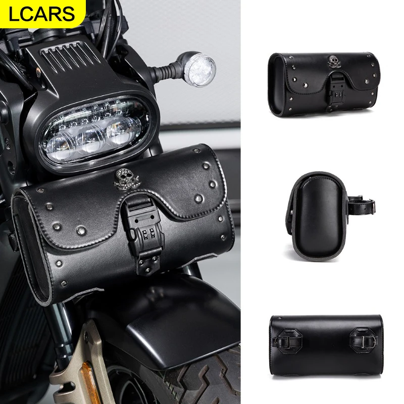 

LCARS-Harley electric motorcycle front bag PU material large capacity motorcycle bag modified front bag