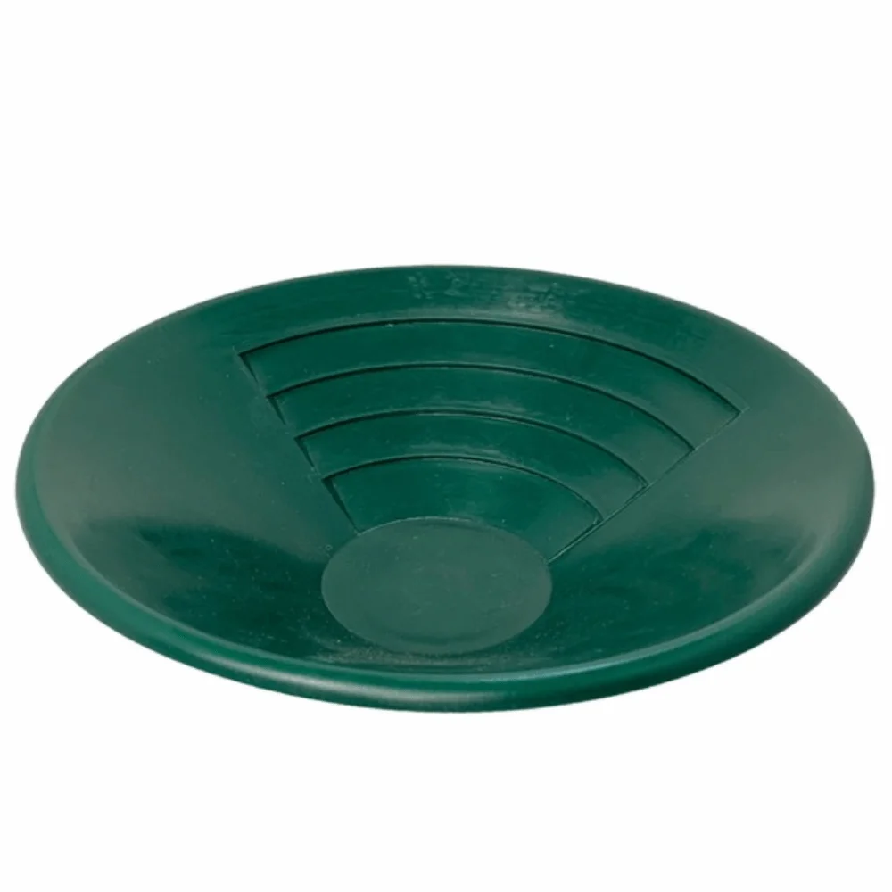 10-inch Gold Panning Pan ABS Material Professional Gold Sifting Classifier Green Color Washing Sieve Tray Mineral Separation