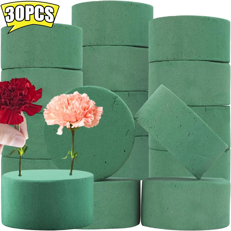 Runde Blumenschaumblöcke für frische künstliche Blumen, nass und trocken, Floristen-Schaumsteine, Geburtstag, Hochzeit, Garten, Blumendekoration