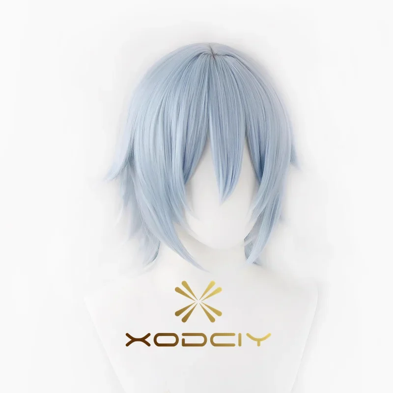 IDOLiSH7 Tamaki Yotsuba Cosplay Wig Light Blue Short Game Role Play Synthetic Hair for Carnival Halloween Costume Party Wigs