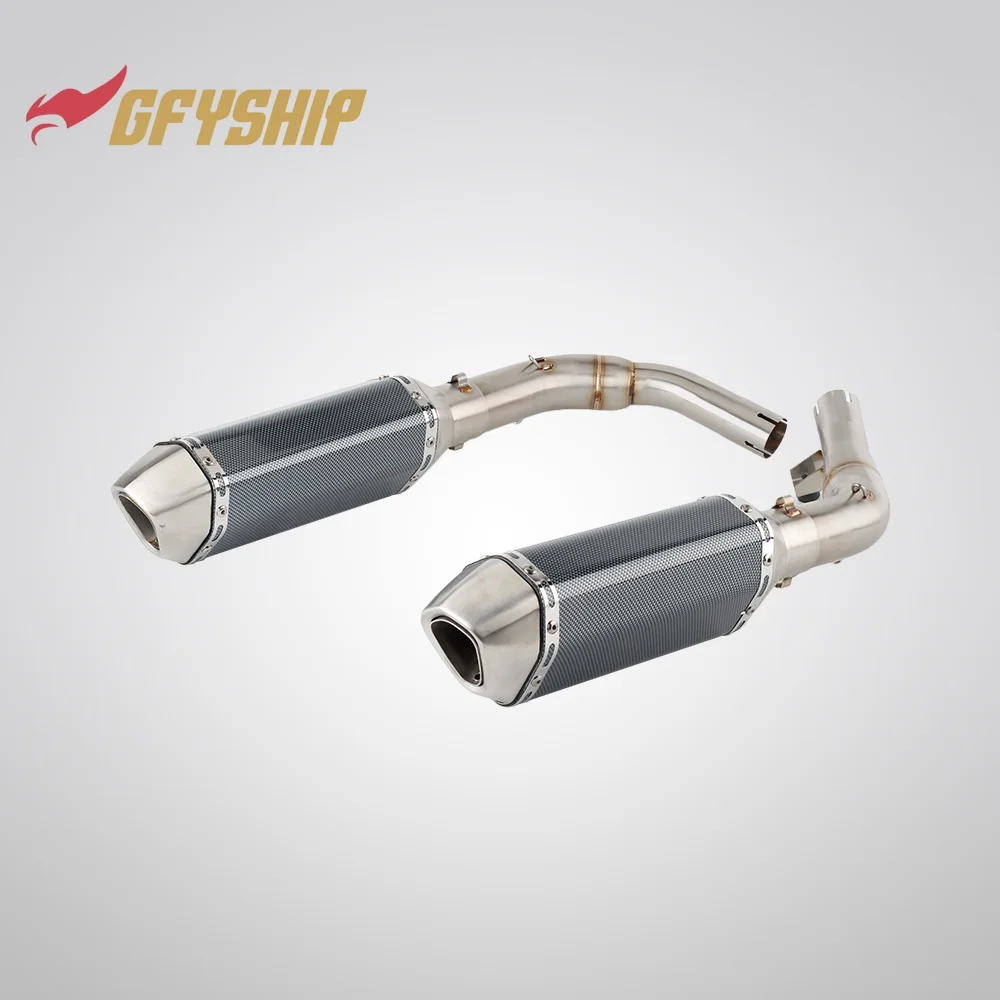 Motorcycle Exhaust Muffler Middle Link Pipe Slip-on For Honda CBF1000 2006 2007 2008 2009 2010