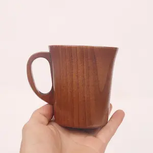 JUJUBA SUBJUBA SURJUBA Sour Wood Cup, cà phê Bia Bia Sữa Sữa Mug có tay cầm, nguyên thủy thủ công tự nhiên, 1pc Sữa bán chính chính - 1
