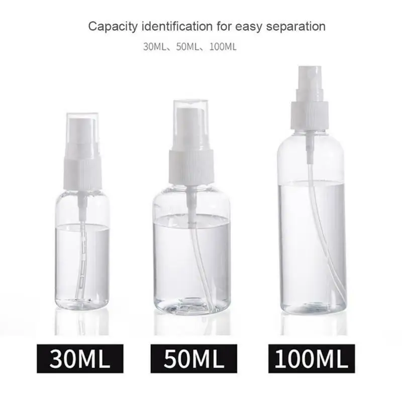 

100PCS Refillable Clear Plastic Perfume Bottle Empty Alcohol Spray Bottles