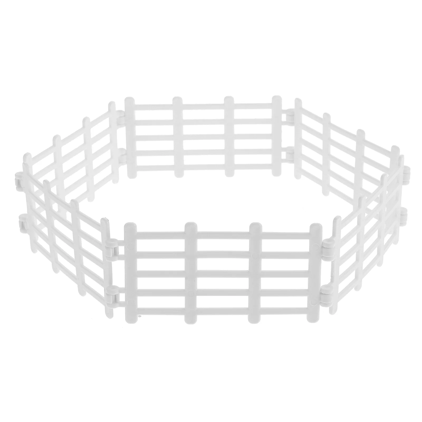 

50 Pcs Fence Model Mini Fake Farm Scene Layout Simulated Miniature Decor Plant Garden Ornament