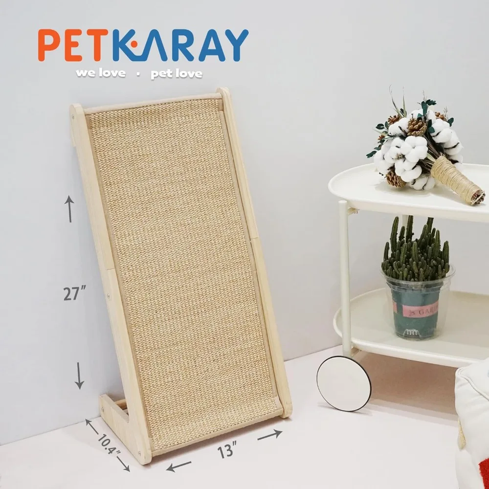 Imagem -02 - Indoor Cat Scratcher l Forma Coçar Pad Sisal Arranhando Rampa Protetor de Móveis de Parede com Catnip Tamanho Grande