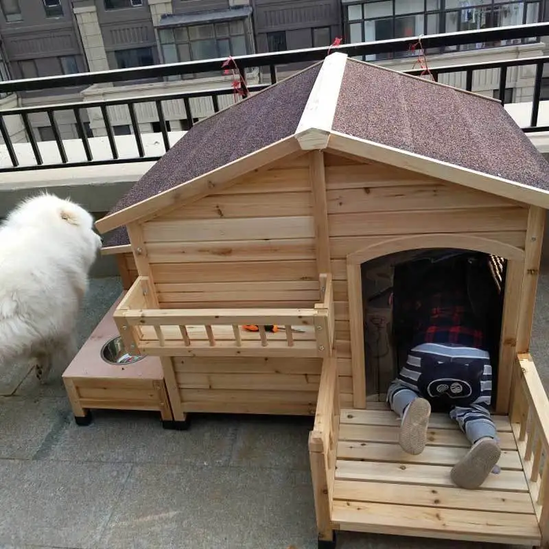 

Protect from wind and rain Four seasons Universal kennel Medium and large villa Dog house Sun protection Cat house