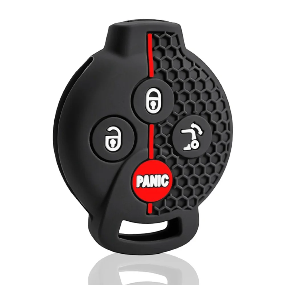 Silicone Car Key Fob Cover for Benz Brabus 451 Smart 450 Sport Racing Style Auto Key Shell