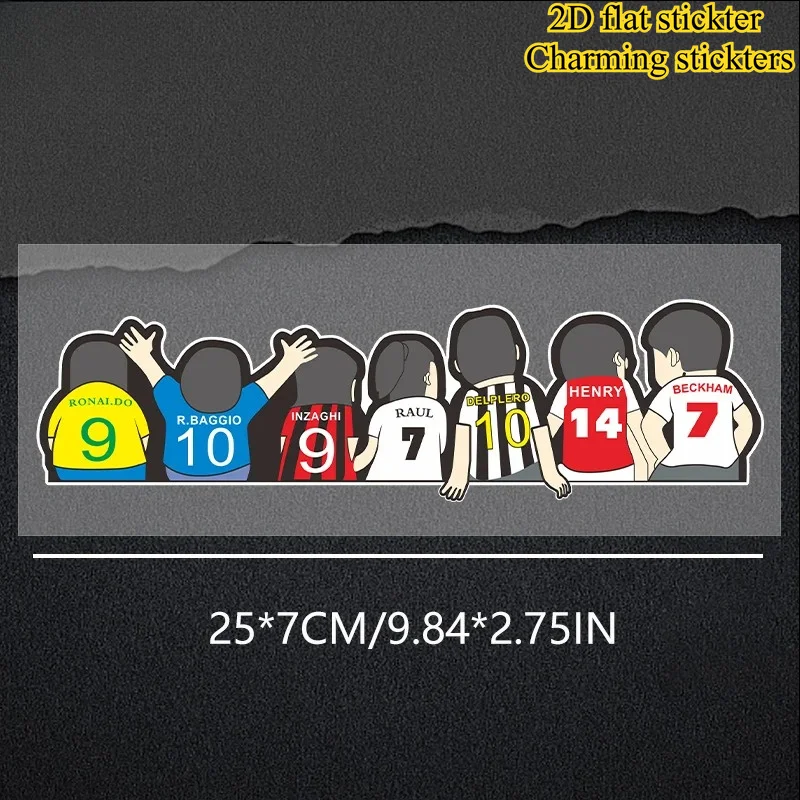 

1PC "Soccer Heroes Cartoon Sticker – Fit for Car Bumpers, Journals, Water Bottles, Notebooks for a Fun Soccer Vibe"...