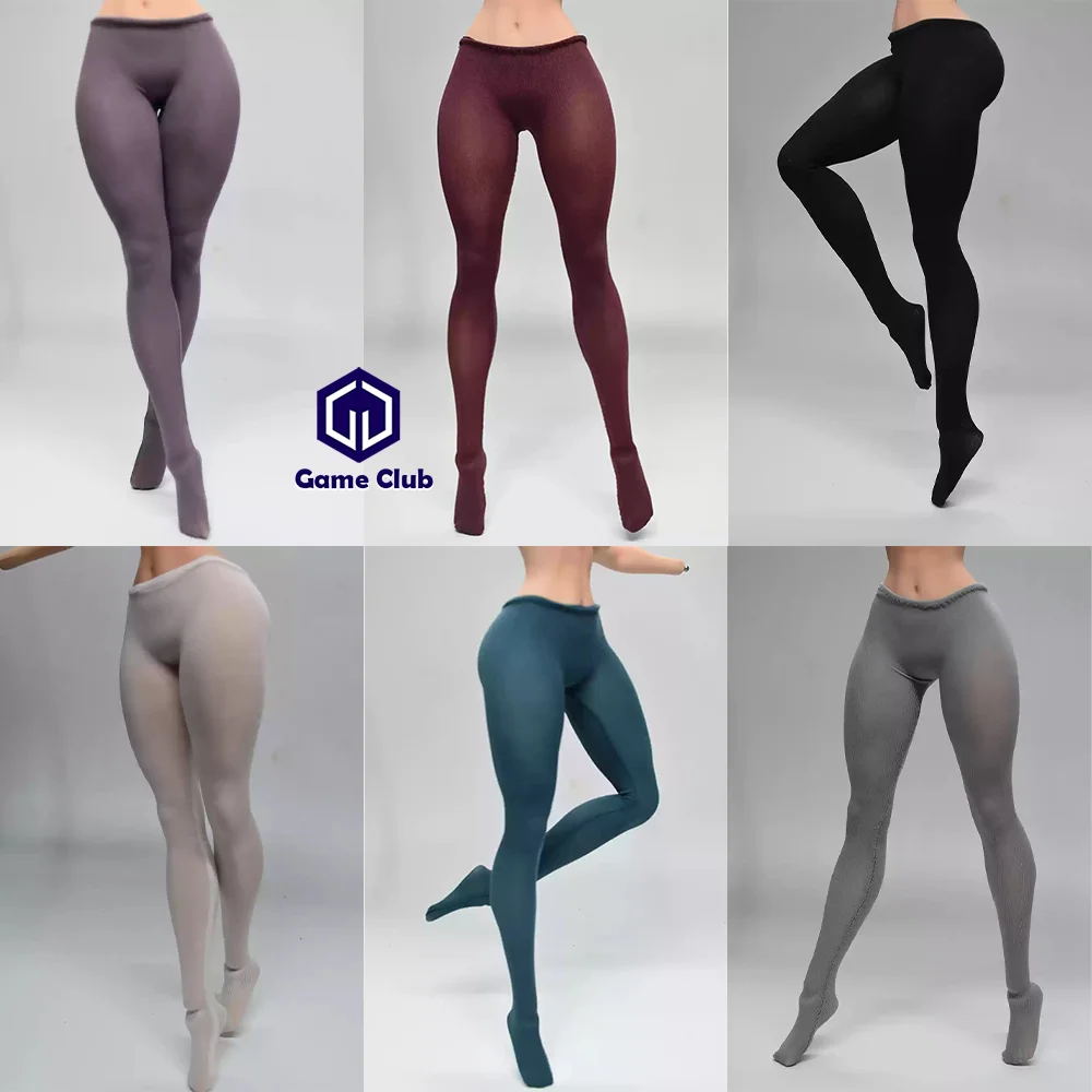 Polychrome 1/6 Scale Female Fashion Classics Elastic Tight Fitting Ice Silk Pantyhose Yoga Pants For 12in Action Figure Model