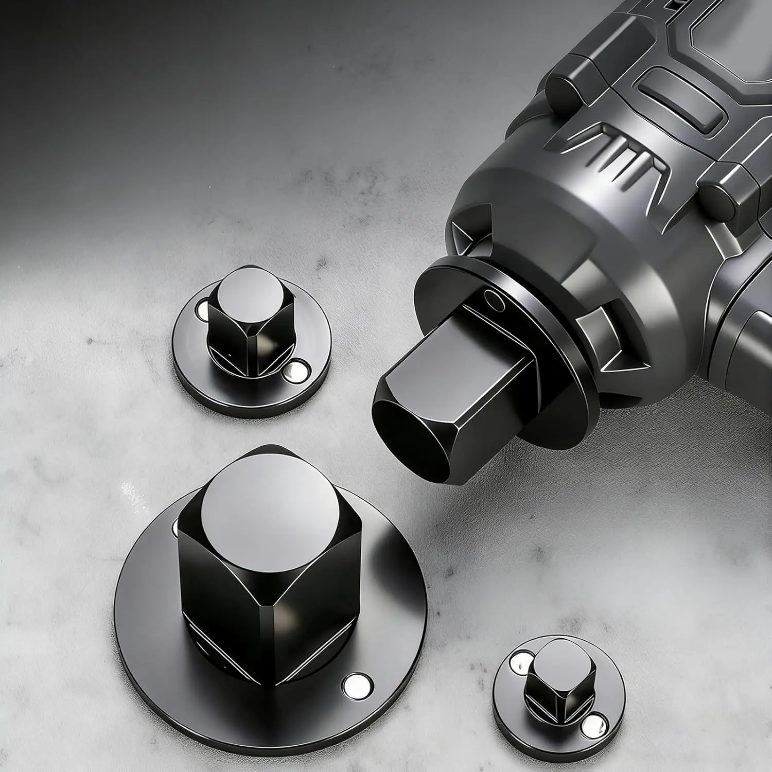 4-teiliges Niederprofil-Schlagschrauber-Adapter-Set, Schlankes Steckschlüssel-Reduzierer-Kit für Enge Abstände bei Autoreparaturen (1/4", 3/8", 1/2", 3/4") – Detail 6