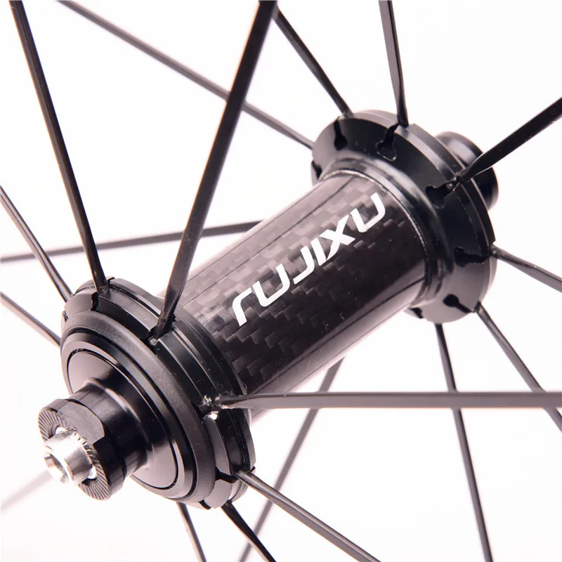 700c Bike Wheel Wind-breaking 40mm Reflector Carbon Fiber Tube Hub Road Bicycle Wheelset V / C brake