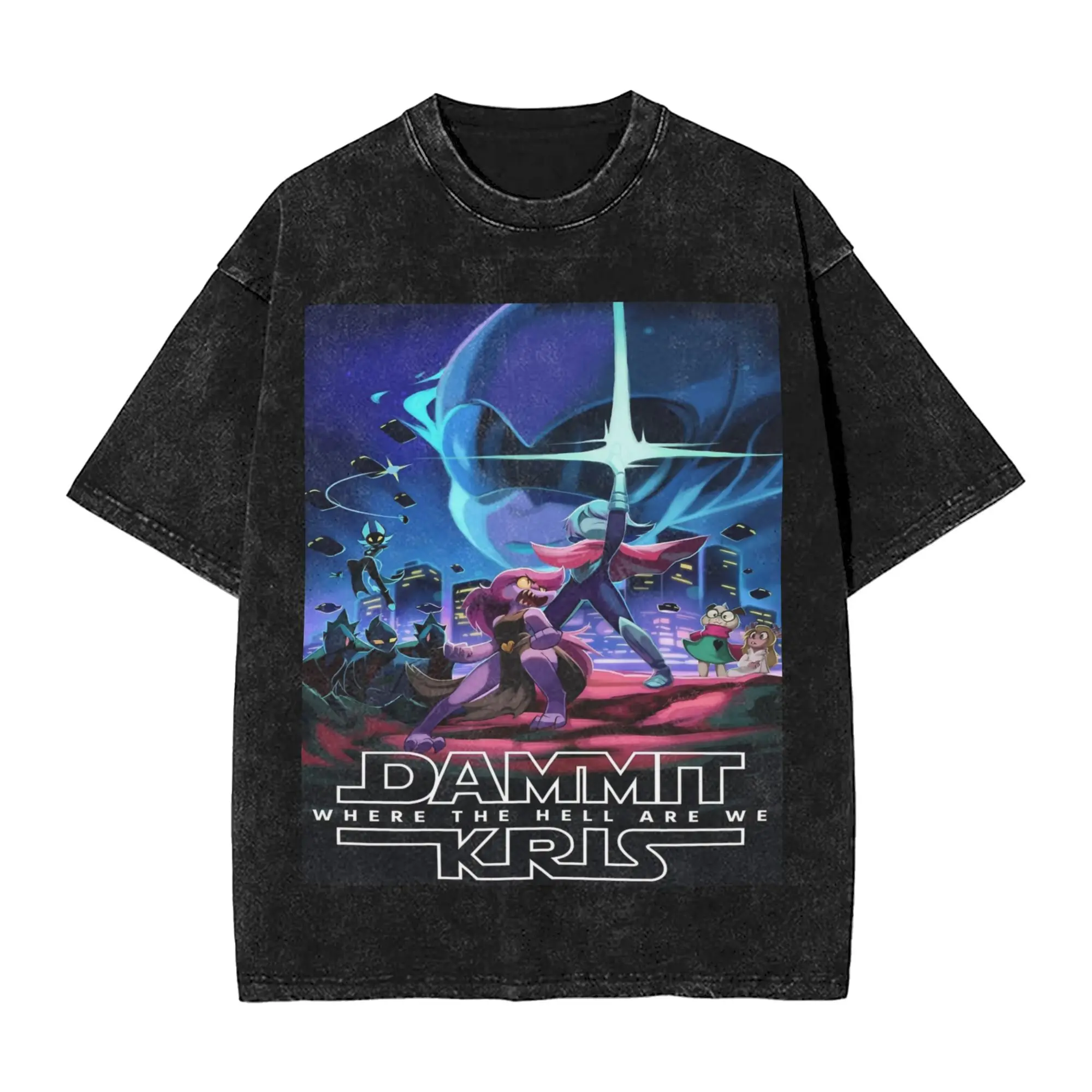 Vintage Deltarune Chapter 3 Video Games Merch T Shirt for Men Women  Cotton Washed Tee Shirt Clothing