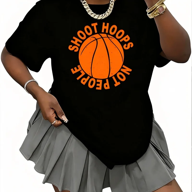 Shoot Shoot Hoops Not People Basketball Funny Gift Vintage Women's 100% Cotton T-Shirt Fun Print Short Sleeve Top Casual Round Neck Tee S-5Xl - Aliexpress Deal