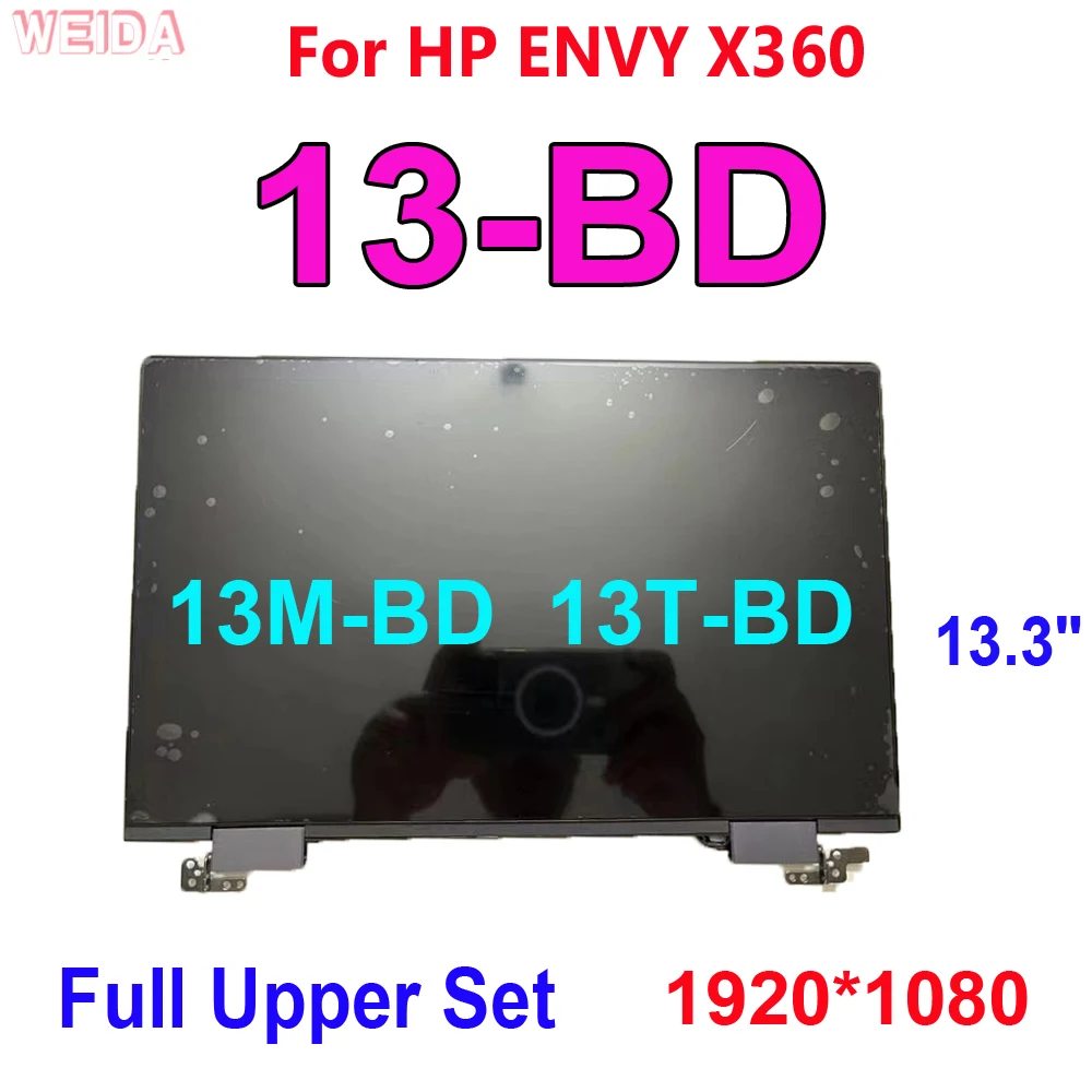 Visor LCD Digitador da tela táctil, montagem completa completa, parte superior, HP ENVY X360, 13-BD, 13M-BD, 13T-BD, 1920*1080